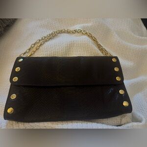 Hammitt Chocolate leather Shoulder Bag with Gold Chain